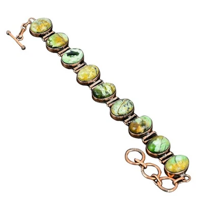 Pulsera Navidad Piedra Calcedonia Cromo Australiano Cobre Oferta Día de las Hijas Foto 1 de 4