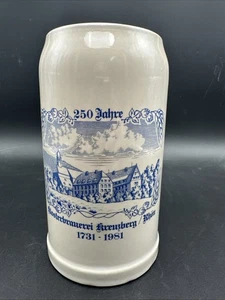 Taza de gres vintage Stein Klosterbrauerei Kreuzberg Rhon 1731-1981 Alemania  - Imagen 1 de 8