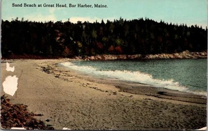 Postal de Sand Beach at Great Head Bar Harbor, Maine ME c1916 - Imagen 1 de 2
