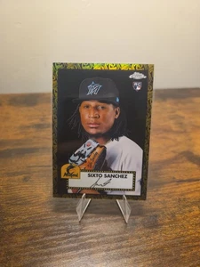 2021 Topps Chrome Platinum Anniversary SIXTO SANCHEZ Black & Gold Refractor 4/10 - Bild 1 von 2
