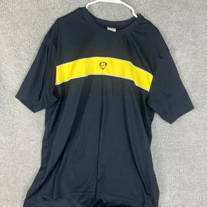 Camisa Nike Para Hombres XL Negra Amarilla Pecho Rayas Escudo Swoosh Logo Manga Corta - Imagen 1 de 12