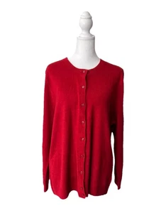 Croft & Barrow Women's XL Rust/Red Button Cardigan Knit Sweater Long Sleeve - Picture 1 of 10