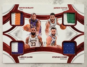 2024/25 Flawless Lebron James Stephen Curry Durant Tatum Game Used Patch 11/15  - Picture 1 of 2