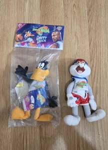 Space Jam McDonalds Looney Tunes Plüsch Bugs Bunny Daffy Ente nie geöffnet & geöffnet - Bild 1 von 4