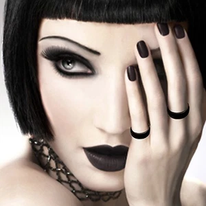 Anillo Banda Piedra Natural Noche Más Negra - Gótico - Alma Prometida - Nuevo en Bolsa Negra - Imagen 1 de 5