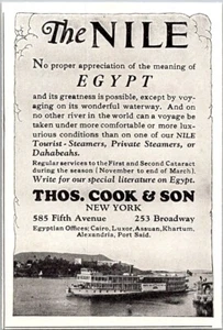 PRINT AD 1924 Thos Cook & Son Nile Tourist Steamers Dahabeahs Egypt SMALL 3 x 4 - Picture 1 of 3