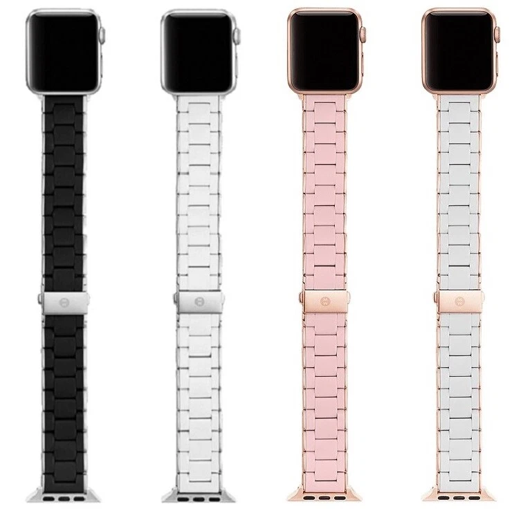 Correas de acero inoxidable envueltas en silicona Michele para Apple Watch 38/40/41/42/44/45 Foto 1 de 4