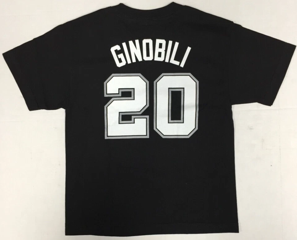 Manu Ginobili #20 San Antonio Spurs 2-Sided NBA Boys T-Shirt Small (8) - Image 1 of 2