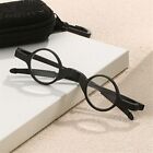 Round Lens Folding Reading Glasses with Zipper Glasses Case