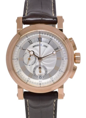 Reloj Breguet Marine 5827 cronógrafo oro rosa 18k esfera plateada para hombre 42 mm 5827BR Foto 1 de 4