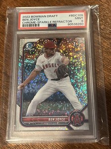 2022 Bowman Draft Chrome Sparkle Refractor Ben Joyce First #BDC109 PSA 9