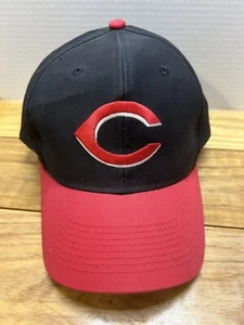 Vintage Cincinnati rote Mütze Druckknopflasche MLB Baseball Logo sportlich schwarz rot Kappe - Bild 1 von 5