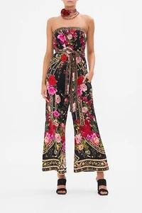 Camilla Tie Waist Strapless Silk Jumpsuit XXL Reservation For Love BNWT $659 - Picture 1 of 22