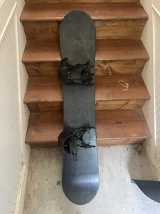 Vintage Black Snow Snowboard 135cm Hardwood Classic - Picture 1 of 12