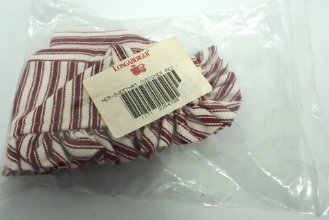 Longaberger 1997 Sweetheart Sweet Treats Basket Red Ticking Liner #2364790 NEW Cover
