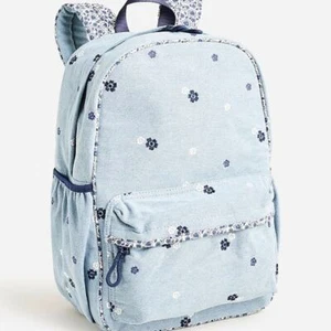 J. Crew Kids Girls Embroidered Flower Chambray Backpack Accessories Socks - Picture 1 of 14