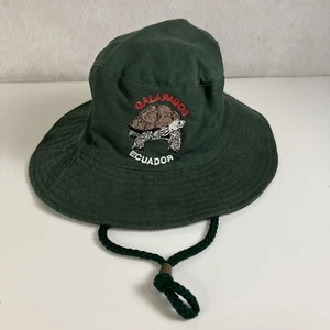 Galapagos Island Tortoise Ecuador Bucket Hat Cap Herren M-L Fischer Wandern Grün - Bild 1 von 6