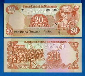 Nicaragua P-135 20 Cordoba's 1979 Uncirculated Banknote - Picture 1 of 1