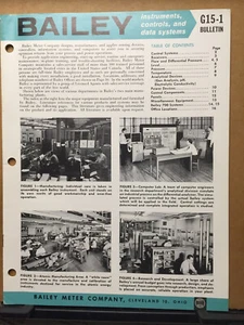 Vtg Bailey Meter Company Brochure Meauring Recording Equipment 1962 Temperature - Picture 1 of 6