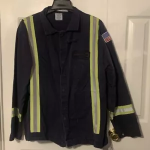 Westex Ultrasoft Flame Resistant FR Navy Jacket w/Reflective Size Large #1240 - Bild 1 von 14