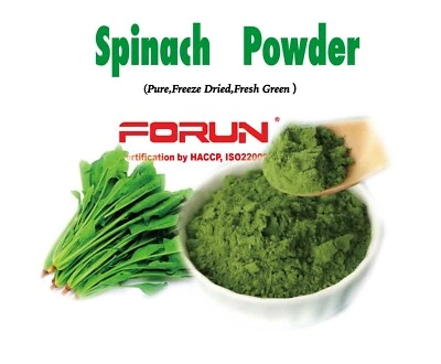 Espinaca en polvo FORUN Premium - 100 % pura, verde fresco Foto 1 de 3