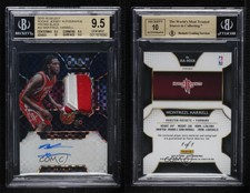 2015-16 Select Materials Black Prizm 1/1 Montrezl Harrell BGS 9.5 Rookie Auto RC