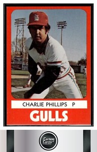 Charlie Phillips 1980 TCMA Salt Lake City Gulls #8 California Angels