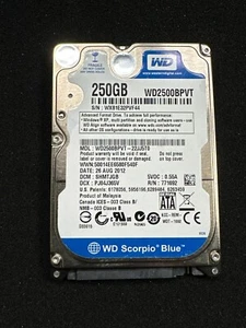 Western Digital 250GB WX81E32PVF44 WD2500BPVT-22JJ5T0 Hard Drive - Picture 1 of 1