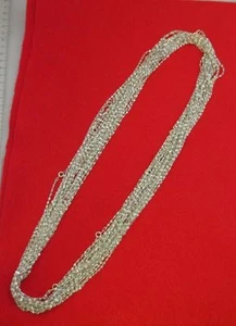 Großhandel Viele 25 14kt Weiß Vergoldet 76.2cm 2mm Verdreht Klumpen Ketten - Bild 1 von 2