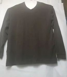 Tommy Bahama Men’s V-Neck Cotton Cashmere Brown Sweater Size L A8 - Picture 1 of 8