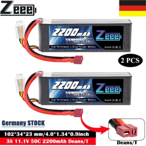 2x Zeee 3S Lipo Battery Deans 11.1V 2200mAh 50C für RC Flugzeuge RC Drohne FPV - Bild 1 von 9
