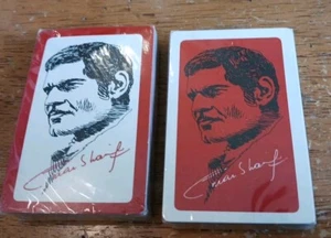 Playing Card LOT OF 2 Vintage OMAR SHARIF Movie Star Actor Portrait SEALED NEW ! - Picture 1 of 10