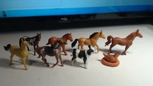 Lot of 8 Popak New Ray Horses & Farm animals - Picture 1 of 3