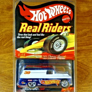 Hot Wheels RLC Real Riders '55 Chevy Panel 10142/11000 Blue White Race Team 2007 - Picture 1 of 3