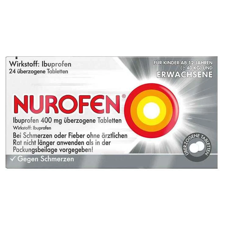 NUROFEN® Ibuprofen 400 mg überzogene Tabletten · 24 St · PZN 08794436