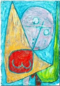 PAUL KLEE ABSTRACT ART ~ Gottonair ~ CANVAS PRINT Poster ~ 8"X 10" - Picture 1 of 1