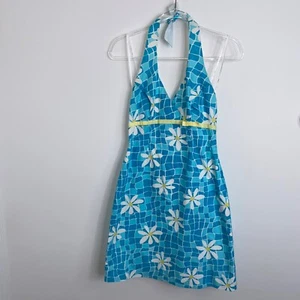 LILLY PULITZER Women’s Size 0 FLORAL Neckholder Floral Dress Y2K Vintage 2000’s - Bild 1 von 6