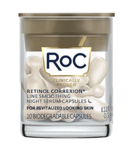 Suero nocturno suavizante línea RoC RETINOL CORREXION® 10 cápsulas 3,5 ml/0,12 oz nuevo - Imagen 1 de 7