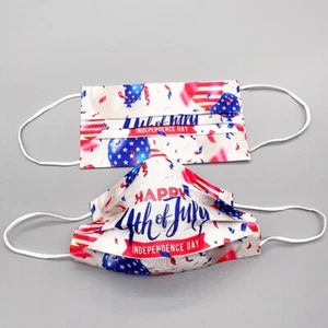 10Pcs Independence Day Design 3-ply Disposable Face Mask American Flag Printed B - Picture 1 of 2
