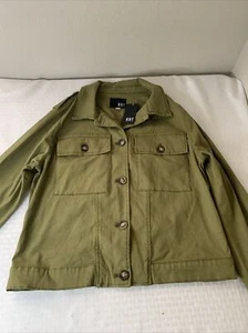 Kut from the Kloth Trucker Button Jacket Green size Medium - Picture 1 of 10