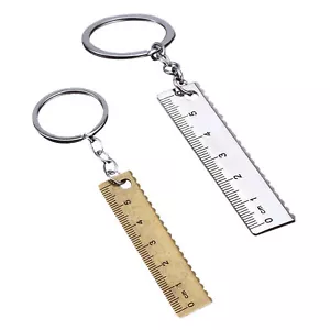 2pcs Mini Ruler Key Ring Portable Pocket Size Ruler Pendant For Keychain - Picture 1 of 13