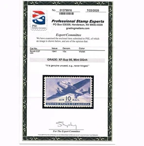 EXCEPTIONAL GENUINE SCOTT #C27 MINT PRISTINE OG NH PSE CERT GRADED XF-SUPERB-95 - Picture 1 of 3