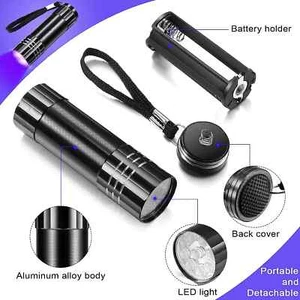 UV Flashlight 395-400nm Black Light Ultraviolet Lamp UV Torch UV Light Detector - Picture 1 of 9