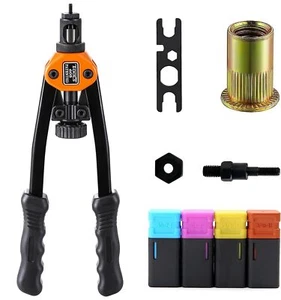 Rivet Nut Gun Professional Hand Tool Convenient Lightweight with 4 SAE Mandre... - Picture 1 of 7