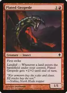 FOIL Plated Geopede NM Zendikar MTG Magic the Gathering Red English Card - Picture 1 of 1