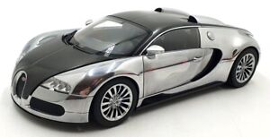 Autoart 1/18 Scale Diecast 70966 - Bugatti Veyron 16.4 Pur Sang - Black/Chrome