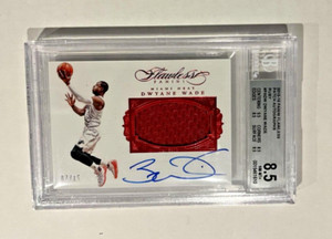 2015 - 16 Panini Flawless DWAYNE WADE Game Worn Patch & On Card Auto Ruby 07 /15