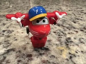 SUPER WINGS ~Transform-A-Bot Flip Transforming Plane Toy on Wheels 2.5”L - Picture 1 of 5