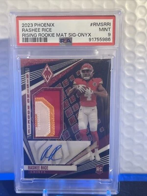 2023 Pheonix Rashee Rice Rising Rookie Mat-Sig RPA 5/5 PSA 9 POP 1 Highest Grade - Image 1 of 3