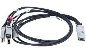 HP - JG329A - HP X240 QSFP+ 4X10G SFP+ 1M DAC CABLE - Photo 1/3